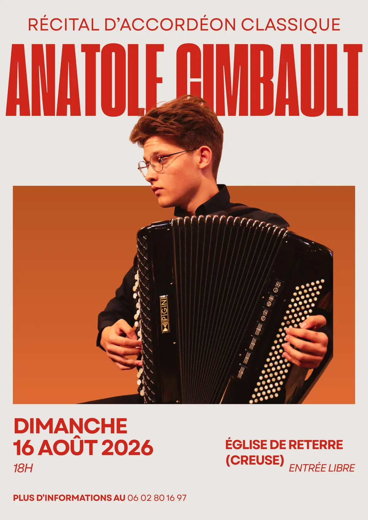 Récital d'accordéon classique : Anatole Gimbault