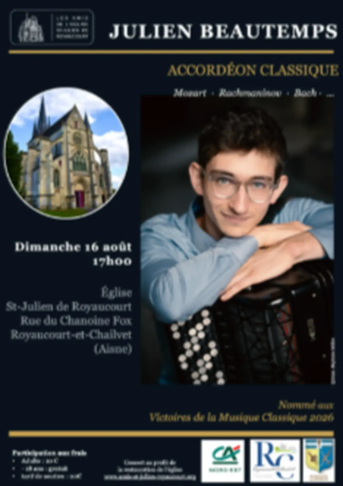 Récital d’accordéon classique : Julien Beautemps