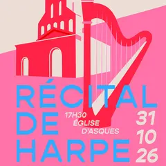 Récital de harpe de Matthieu Martin à l'église d'Asques