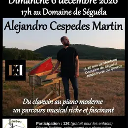 Récital de piano avec Alejando Cespedes Martin au Domaine de Séguéla