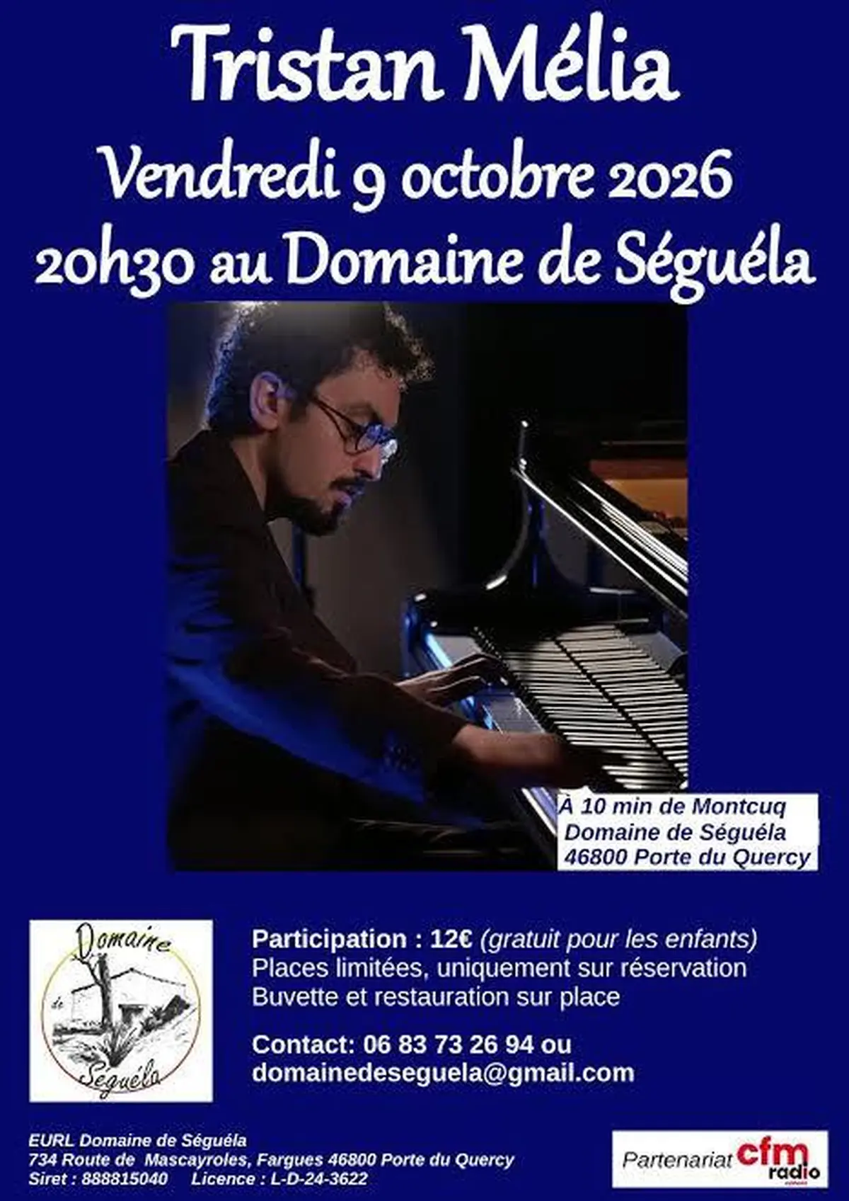Récital de piano avec Dimitri Weissenberg au Domaine de Séguéla