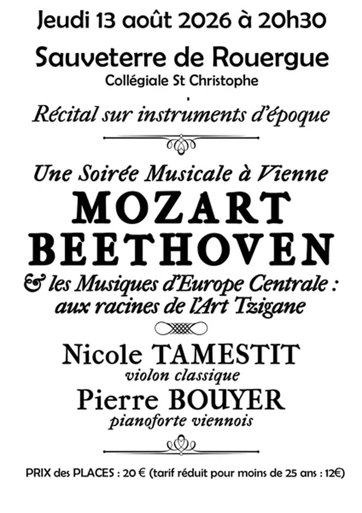 Récital pianoforte-violon
