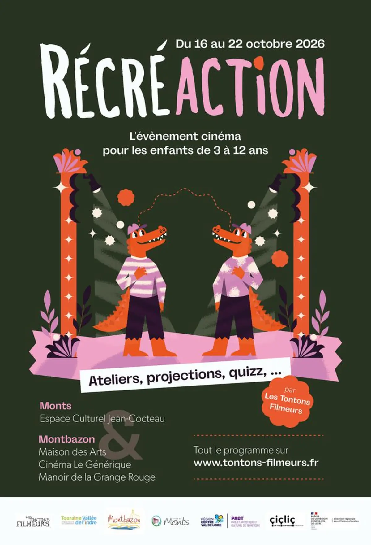 RécréAction, le festival du film pour enfants à Monts et Montbazon
