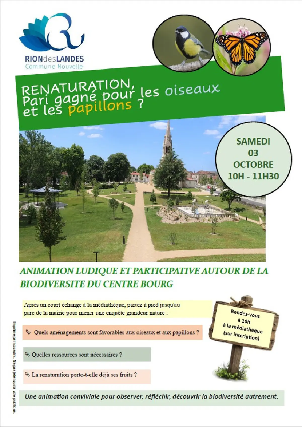 Renaturation : Pari gagné pour les oiseaux et les papillons ?