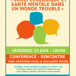 Rencontre à la gare - Souci écologique et santé mentale dans un monde troublé
