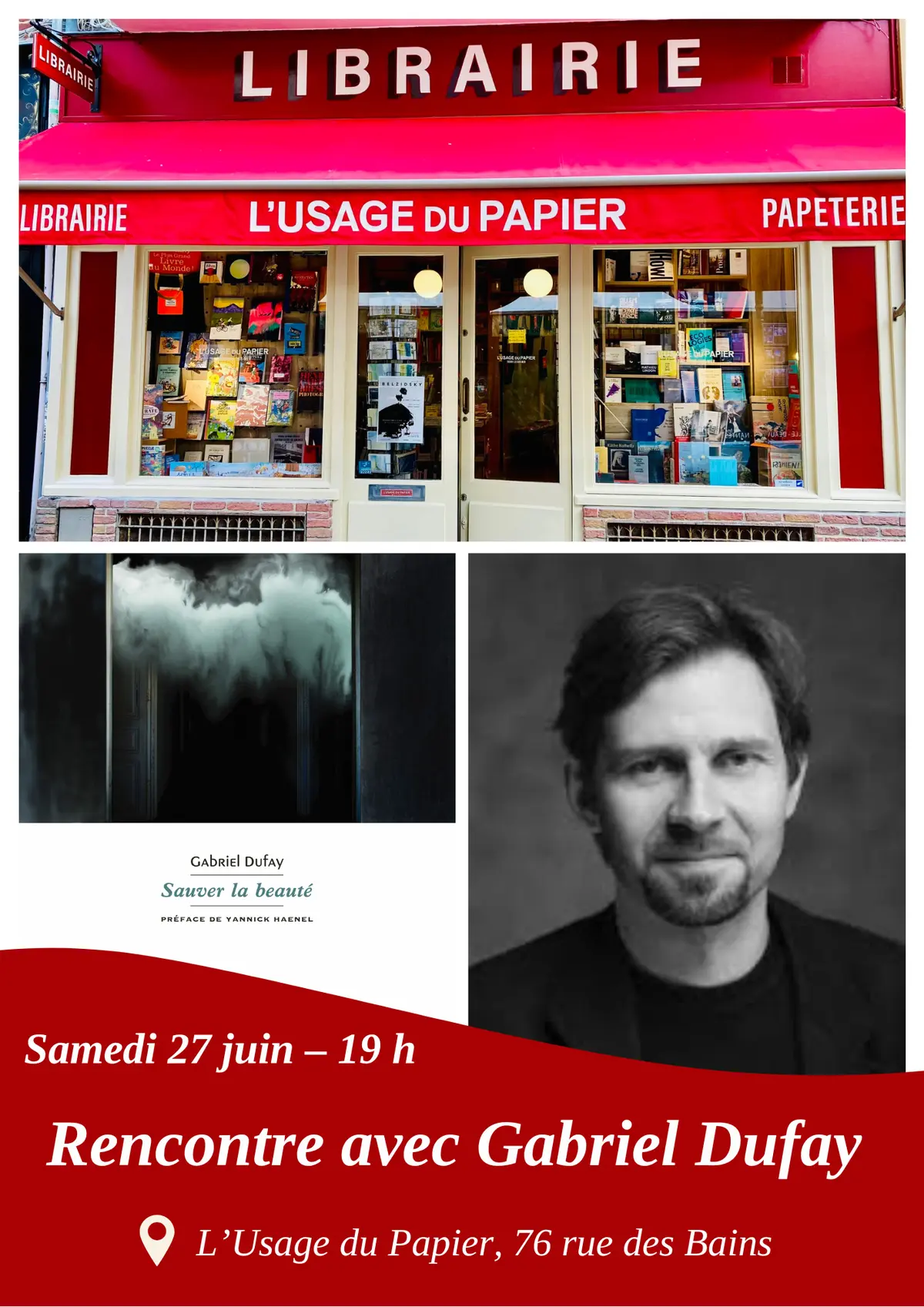 Rencontre avec Gabriel Dufay — Librairie L'Usage du Papier