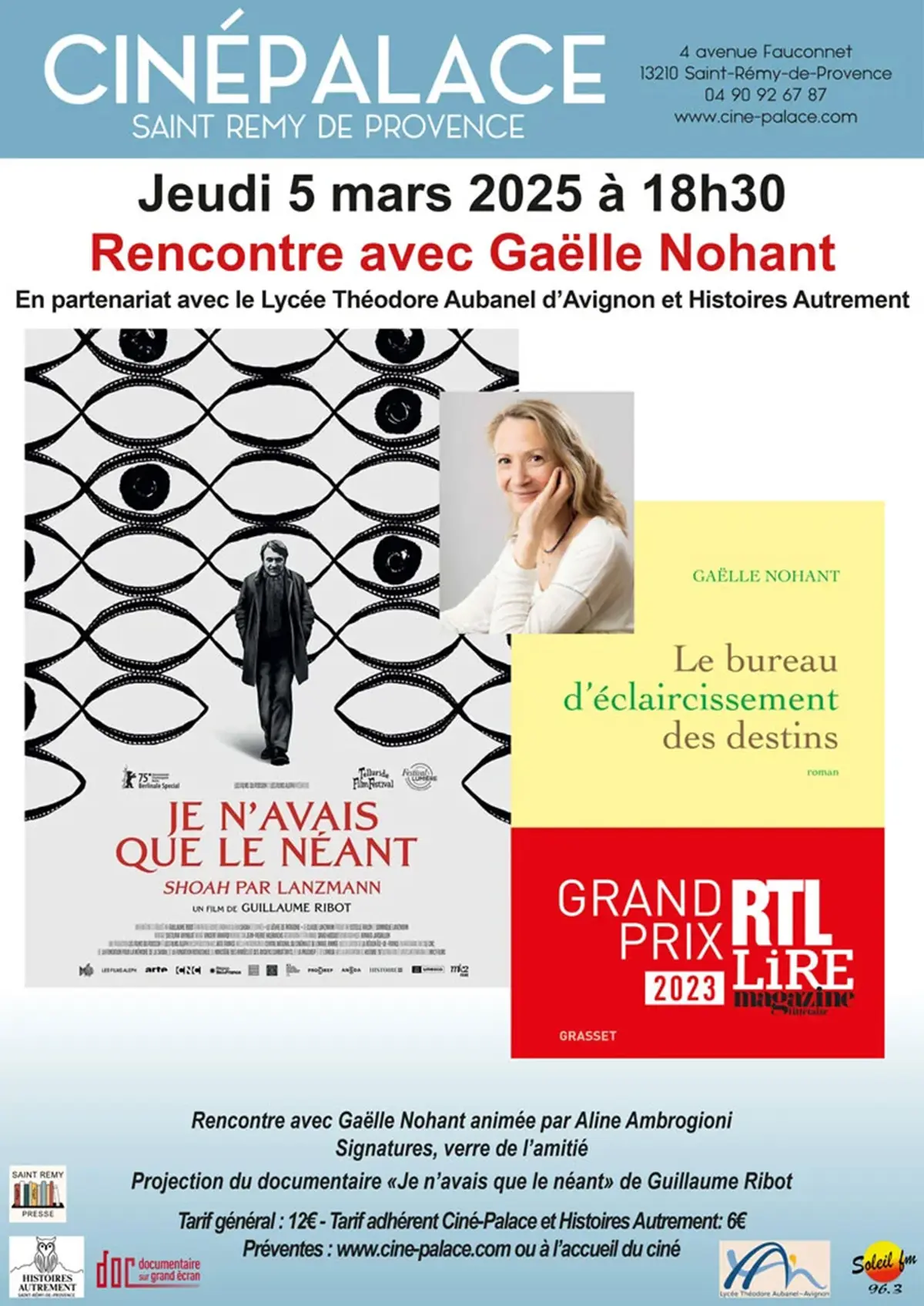 Rencontre avec Gaëlle Nohant au Ciné-Palace
