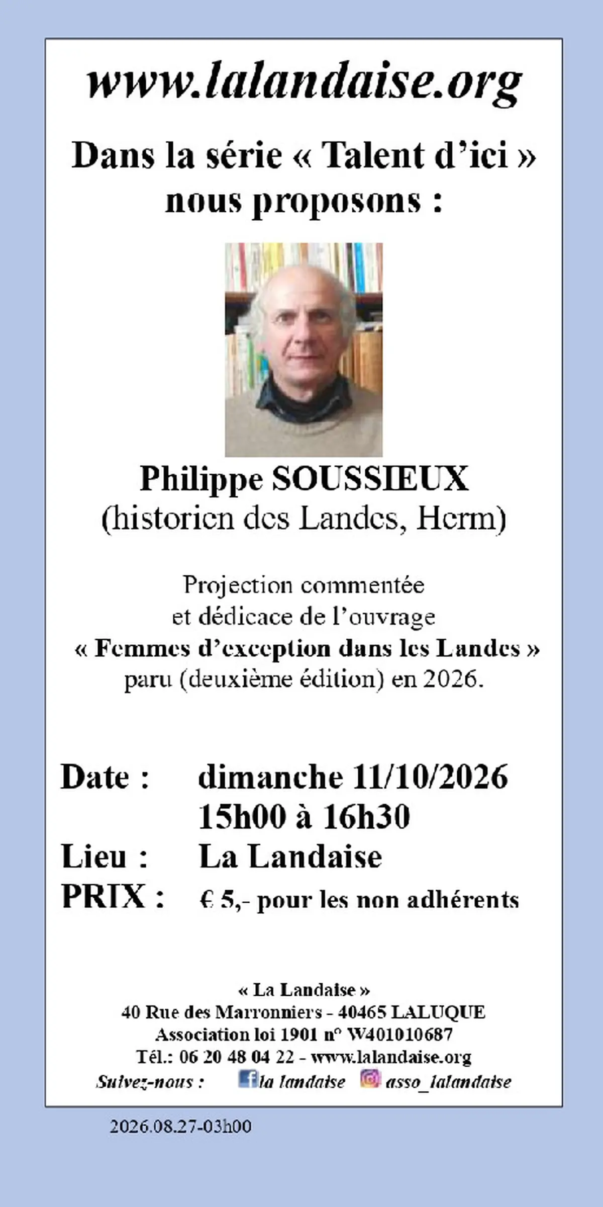 Rencontre avec Philippe SOUSSIEUX