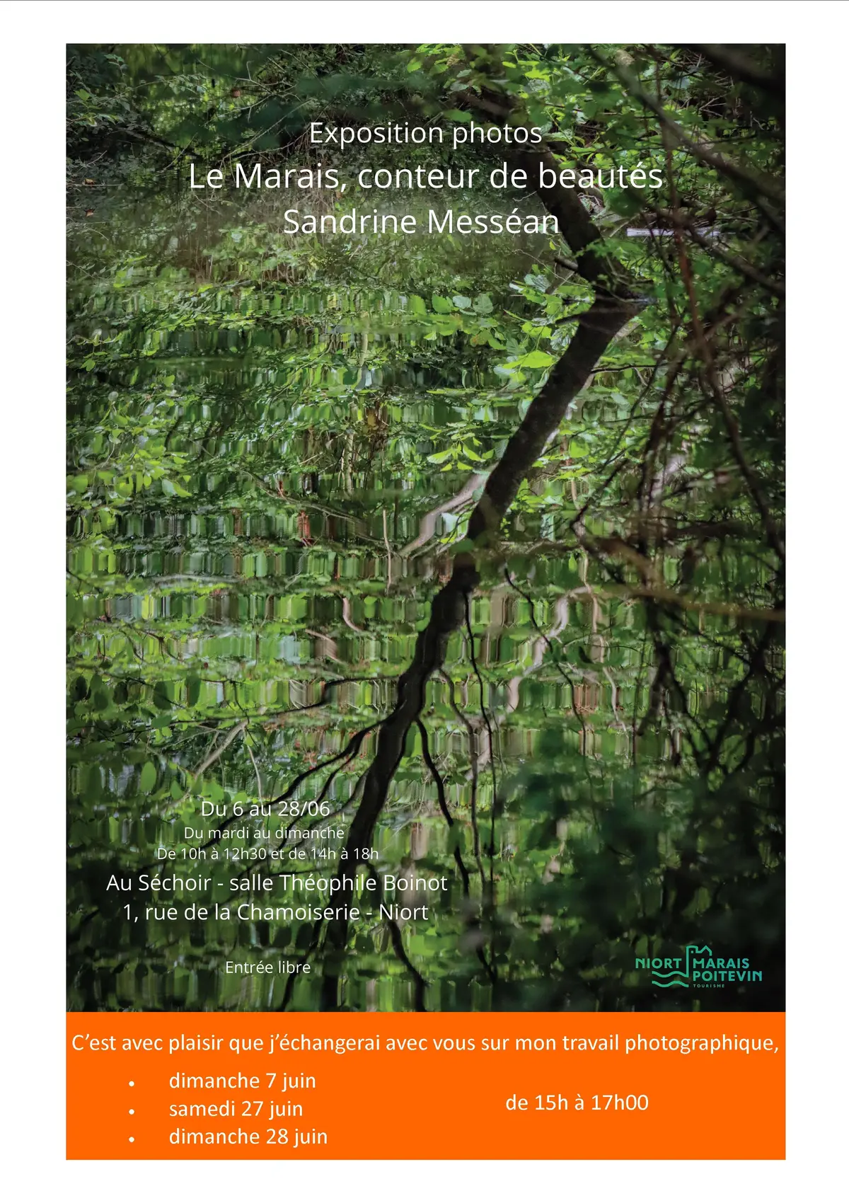 Rencontre avec Sandrine Messéan autour de son exposition photos « Le Marais, conteur de beautés » à Niort