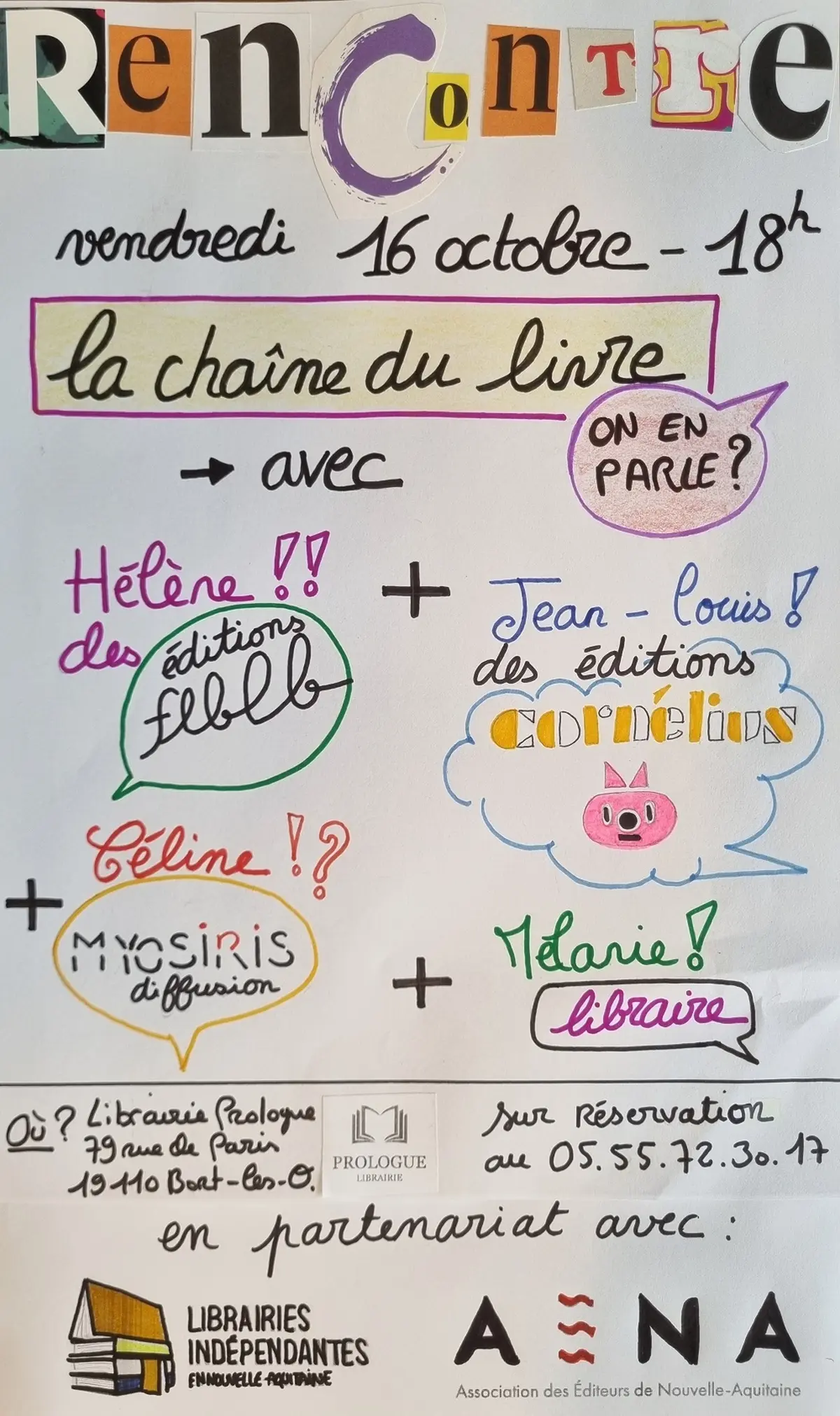 Rencontre BD et chaîne du livre - Librairie Prologue
