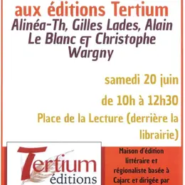 Rencontre, Carte blanche aux éditions Tertium, au Livre en Fête à Figeac