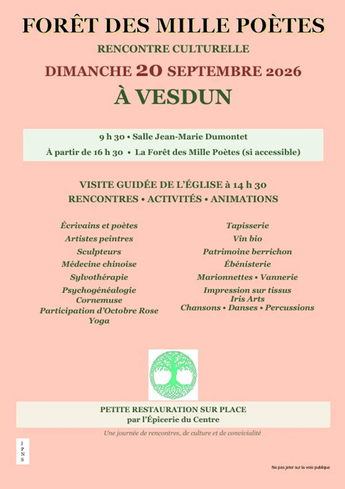 Rencontre culturelle Forêt des Mille Poètes