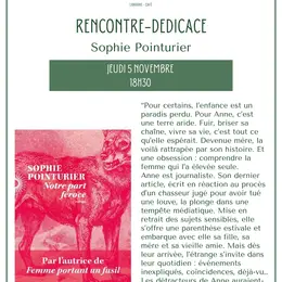 Rencontre dédicace avec Sophie Pointurier