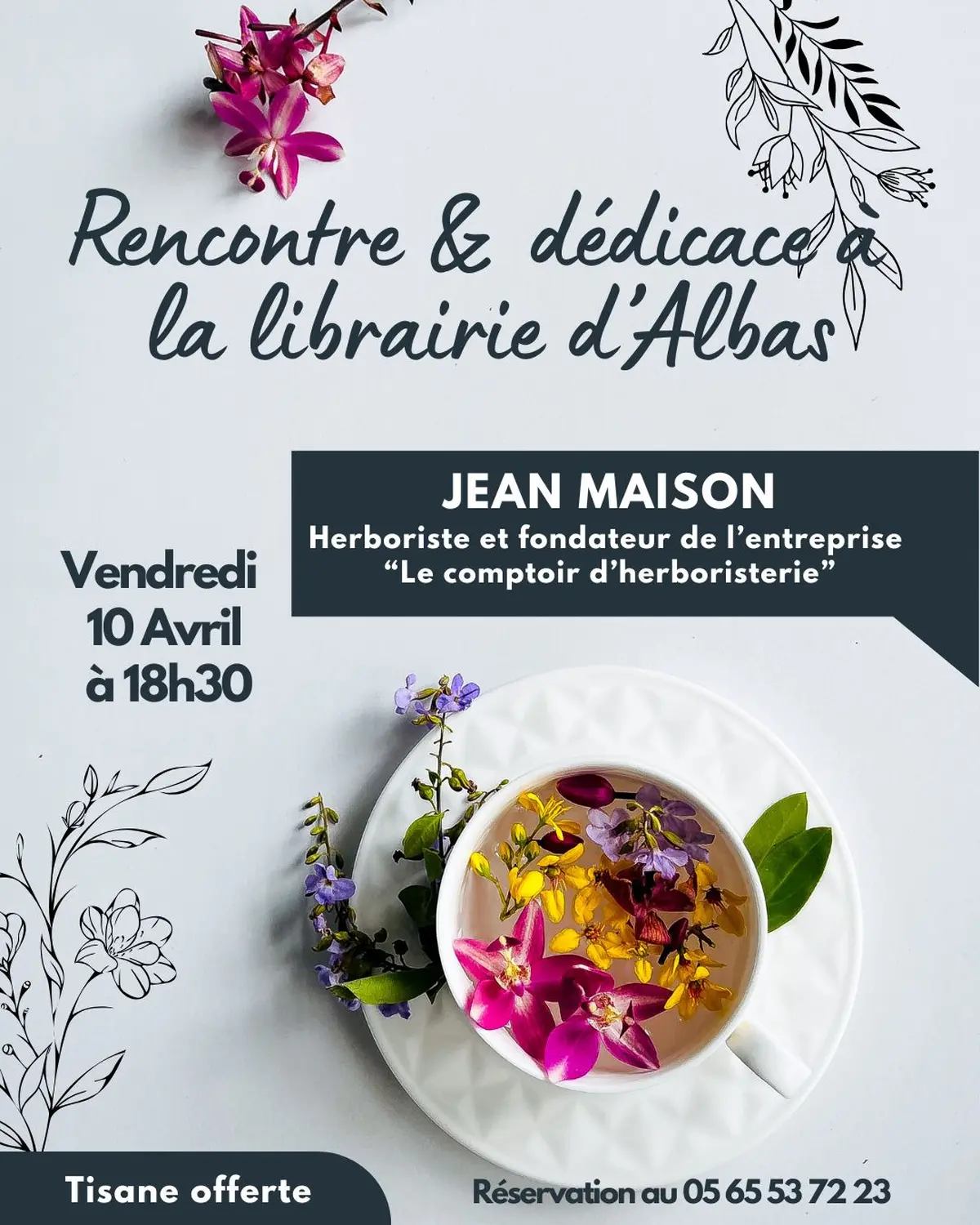 Rencontre/dédicace Jean Maison fondateur Le comptoir d'herboristerie