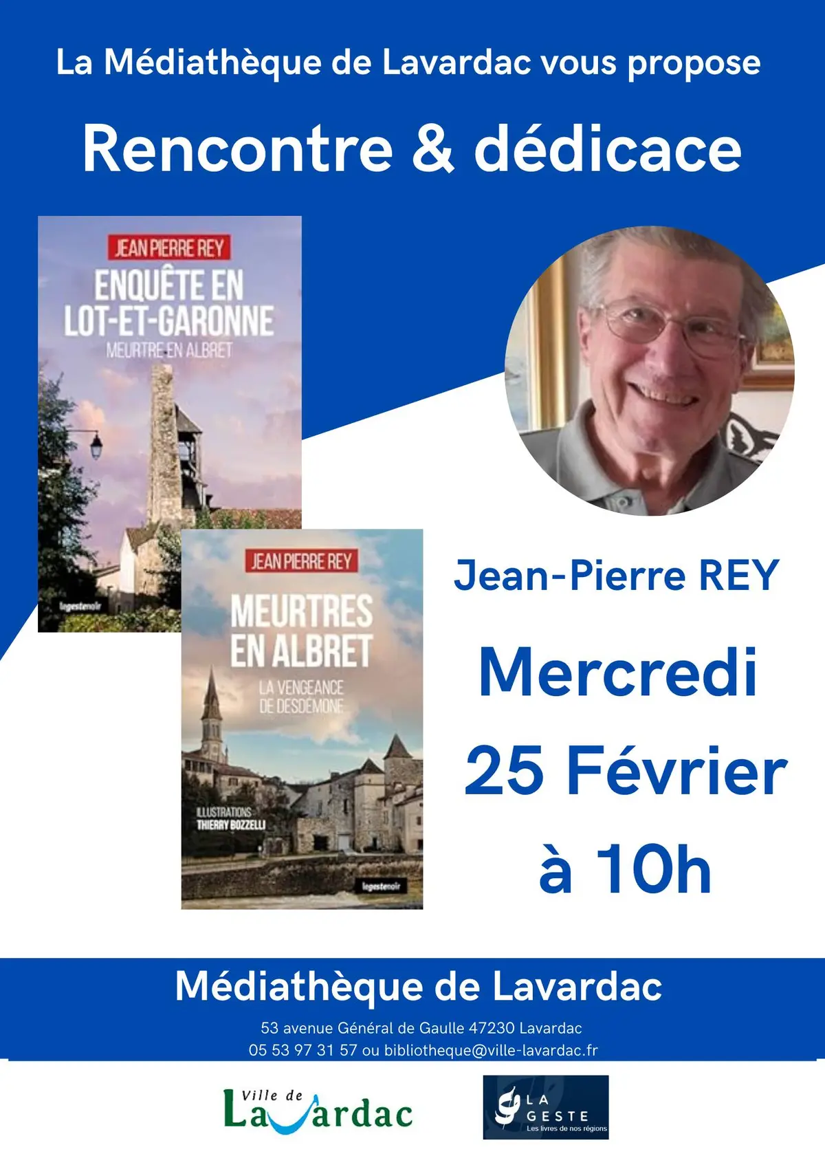 Rencontre et dédicace autour de Jean-Pierre Rey