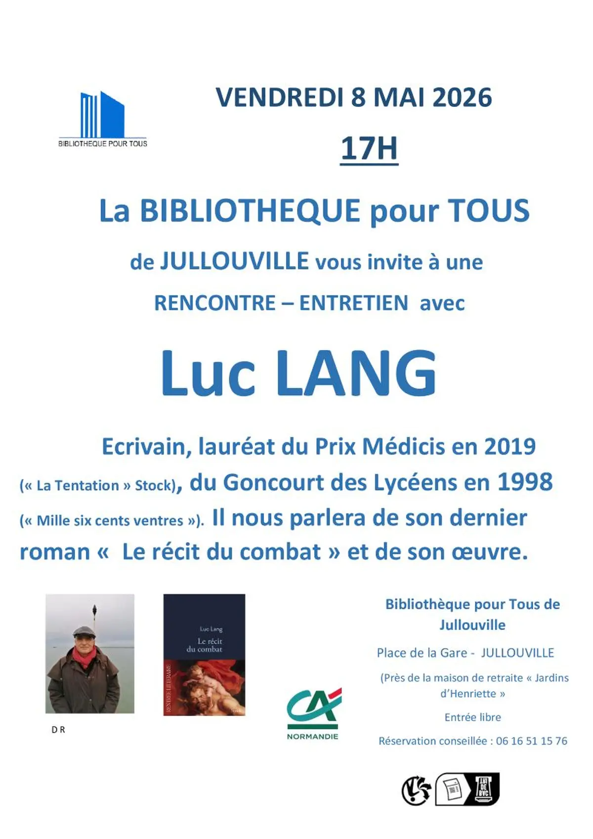Rencontre et dédicace Luc LANG