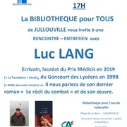 Rencontre et dédicace Luc LANG