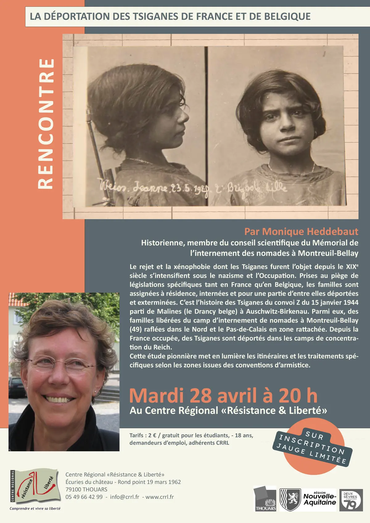 Rencontre La déportation des tsiganes de France et de Belgique par Monique Heddebaut