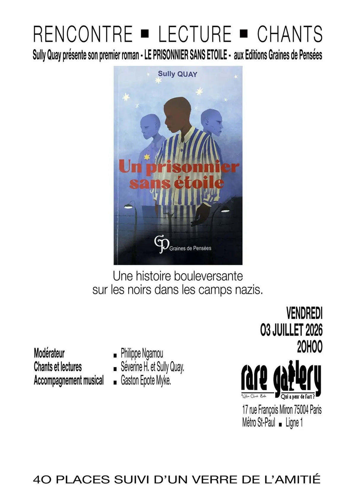 Rencontre, lecture et chants avec Sully Quay