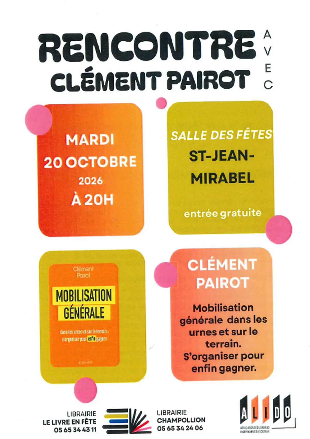 Rencontre littéraire à Saint jean -Mirabel : Clément Parot