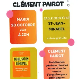 Rencontre littéraire à Saint jean -Mirabel : Clément Parot