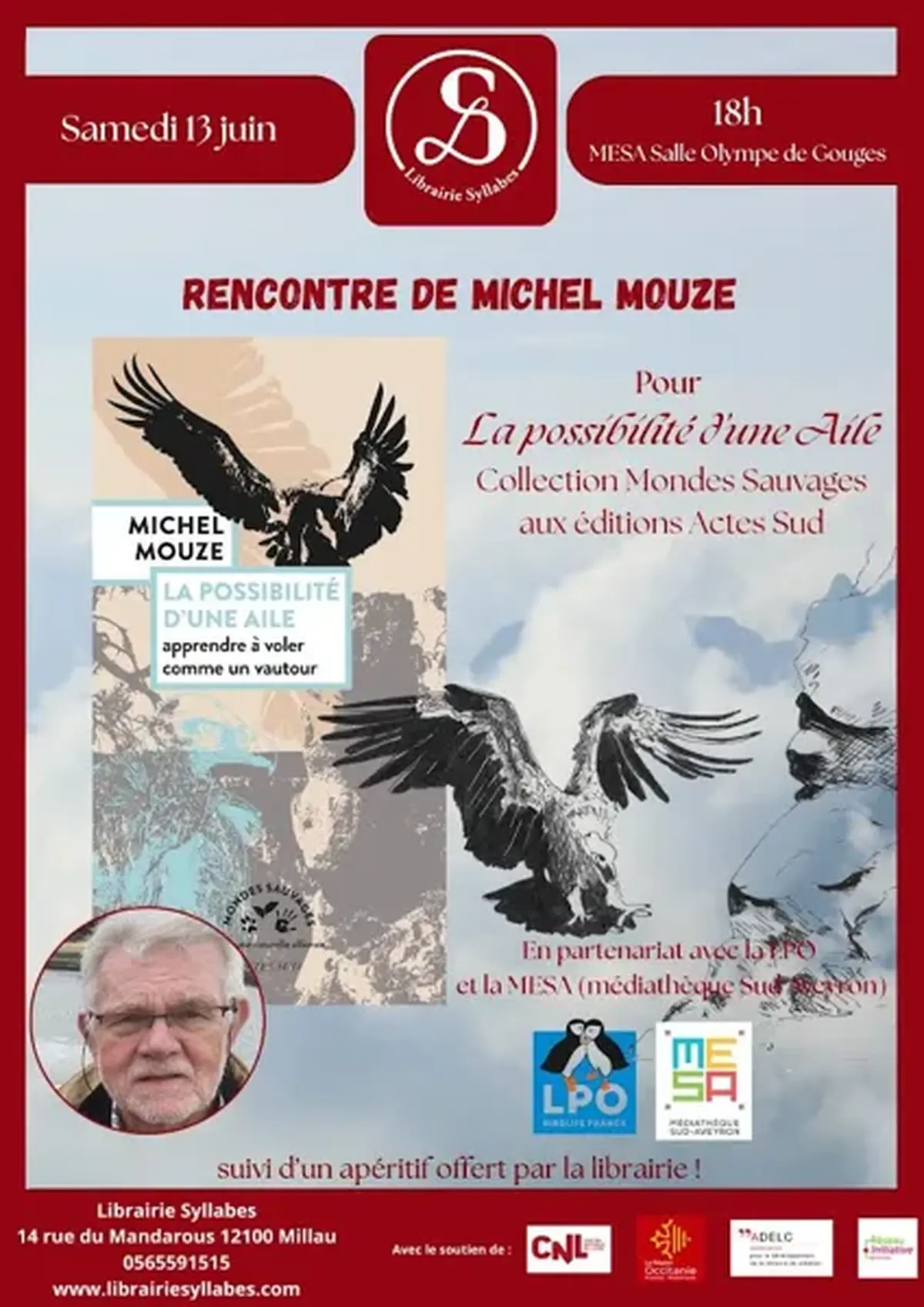 Rencontre littéraire autour de  la possibilité d'une aile  - librairie Syllabes