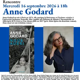 Rencontre Littéraire Avec Anne Godard - Maison Des Mots - Librairie Oxymore