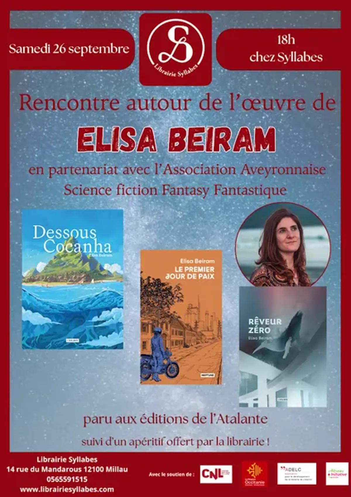 Rencontre littéraire avec Elisa Beiram - librairie Syllabes