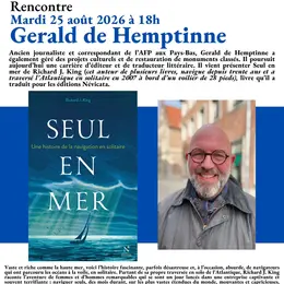 Rencontre Littéraire Avec Gerald De Hemptinne - Maison Des Mots - Librairie Oxymore
