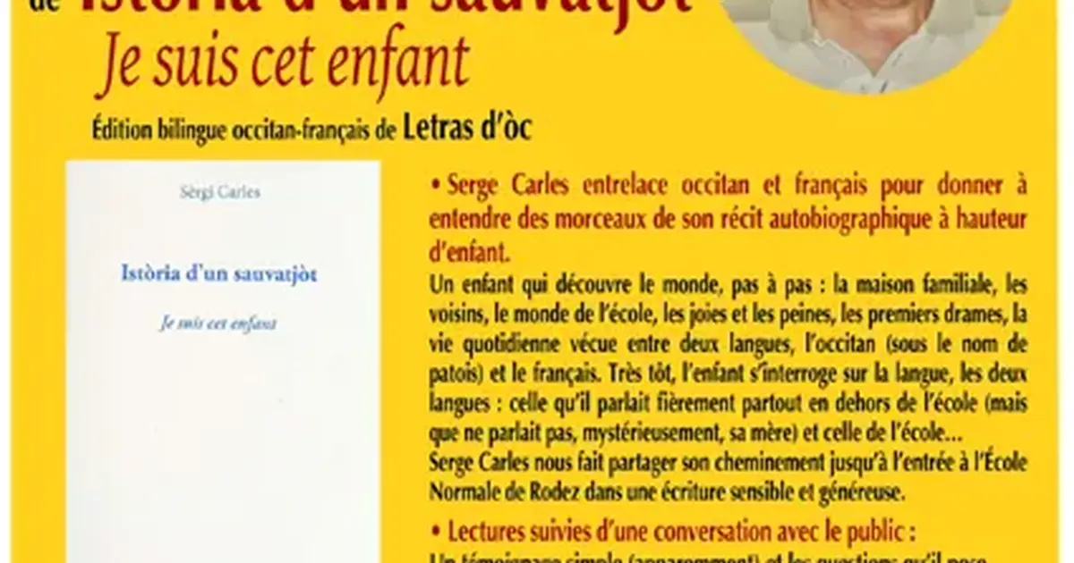 Rencontre littéraire avec Serge Carles