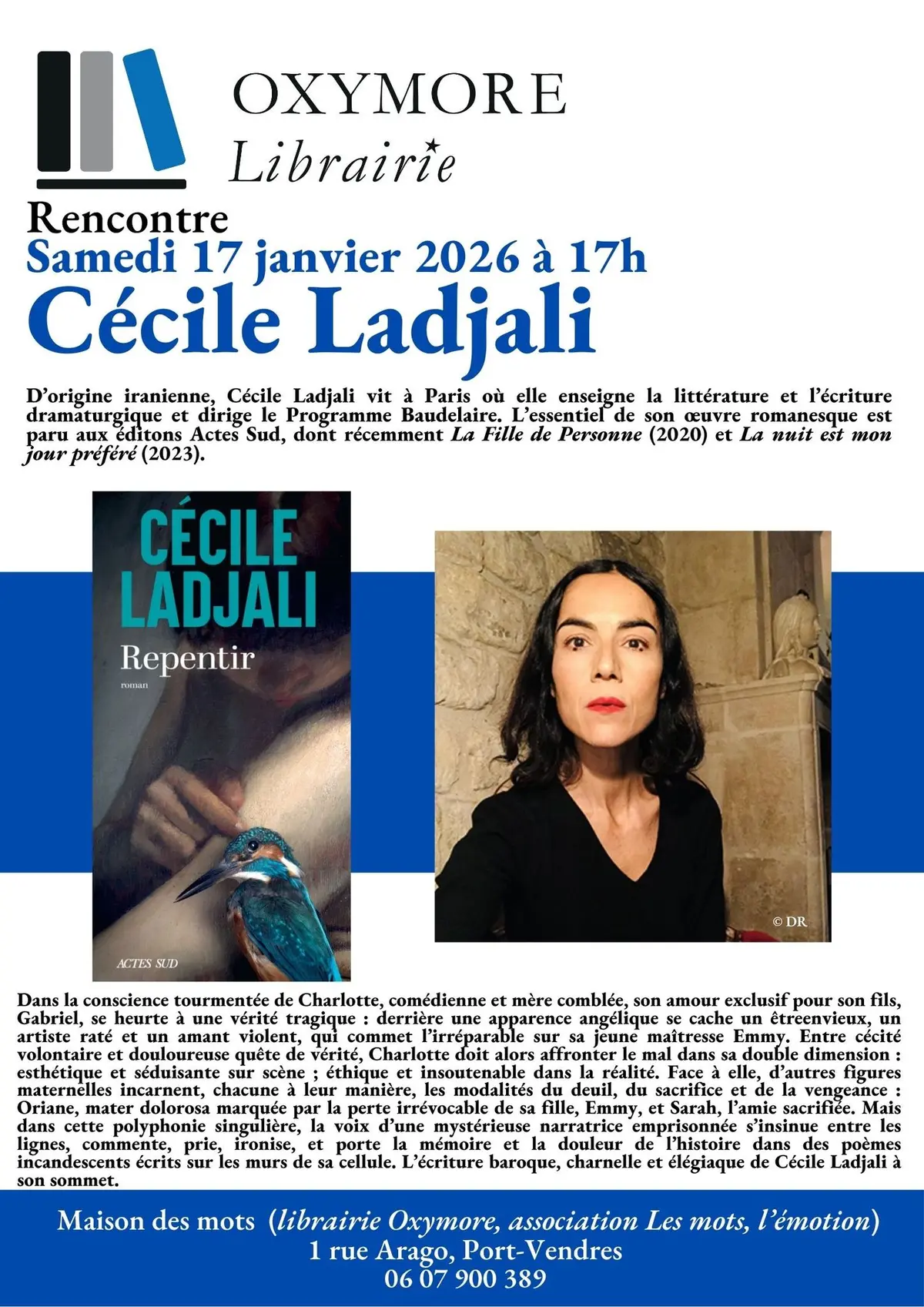 Rencontre Littéraire Cécile Ladjali