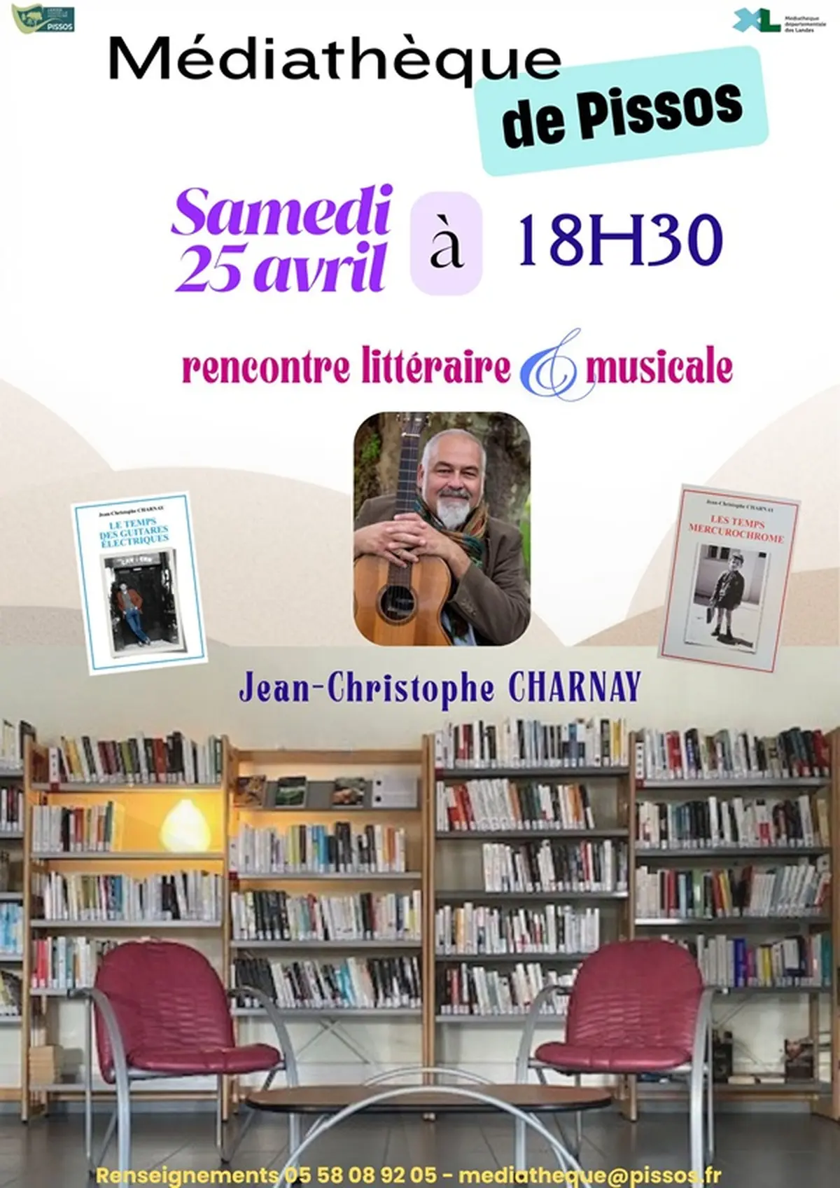 Rencontre littéraire & musicale avec Jean-Christophe CHARNAY