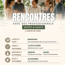 Rencontres avec des professionnels Sport & Santé
