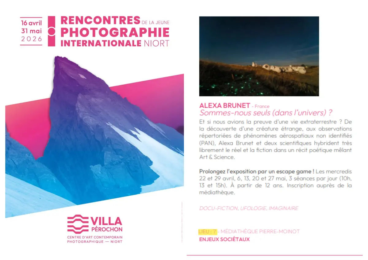 Rencontres de la jeune photographie internationale Sommes-nous seuls (dans l’univers) ? à Niort
