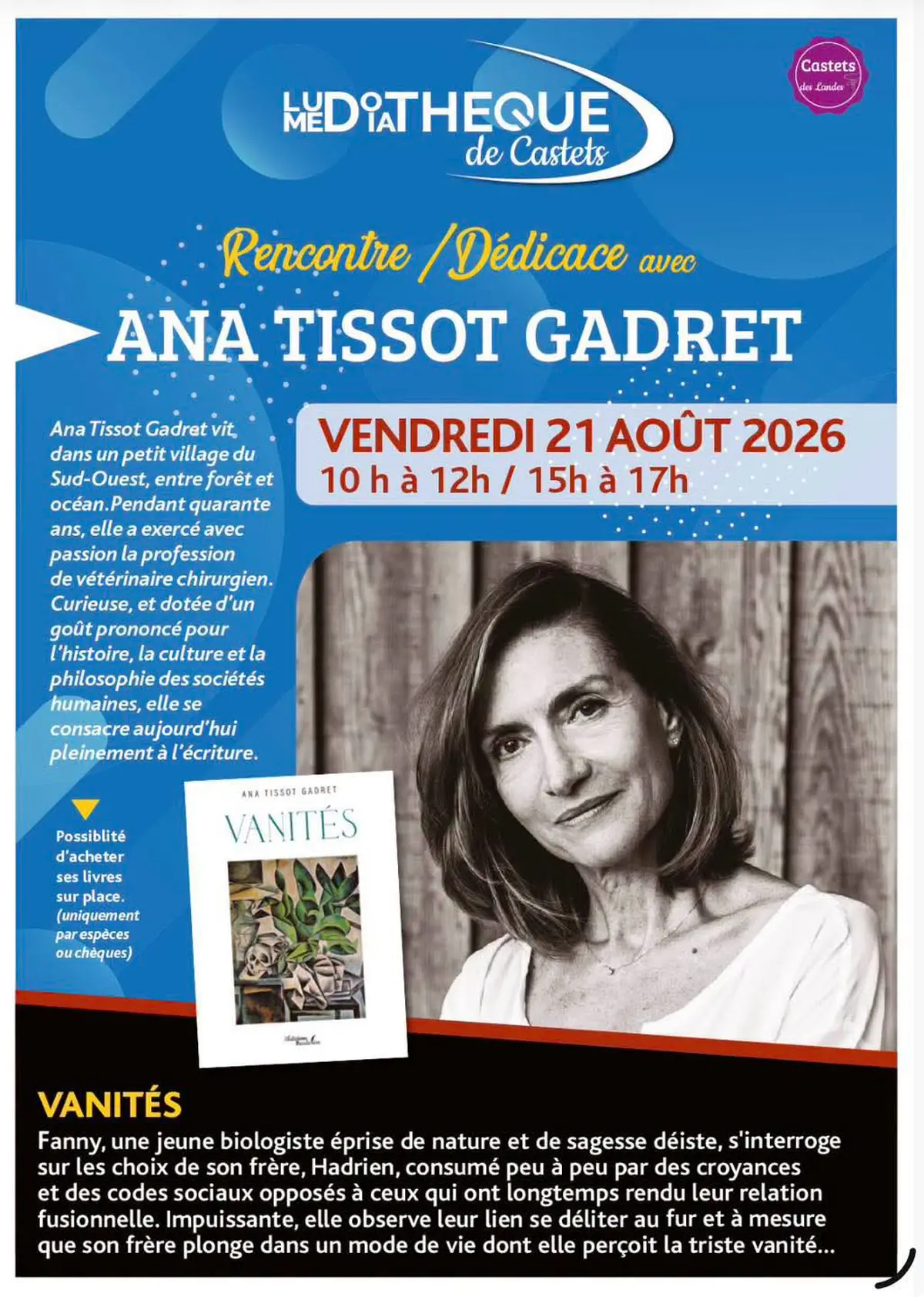 Rencontres dédicaces avec Ana Tissot Gadret