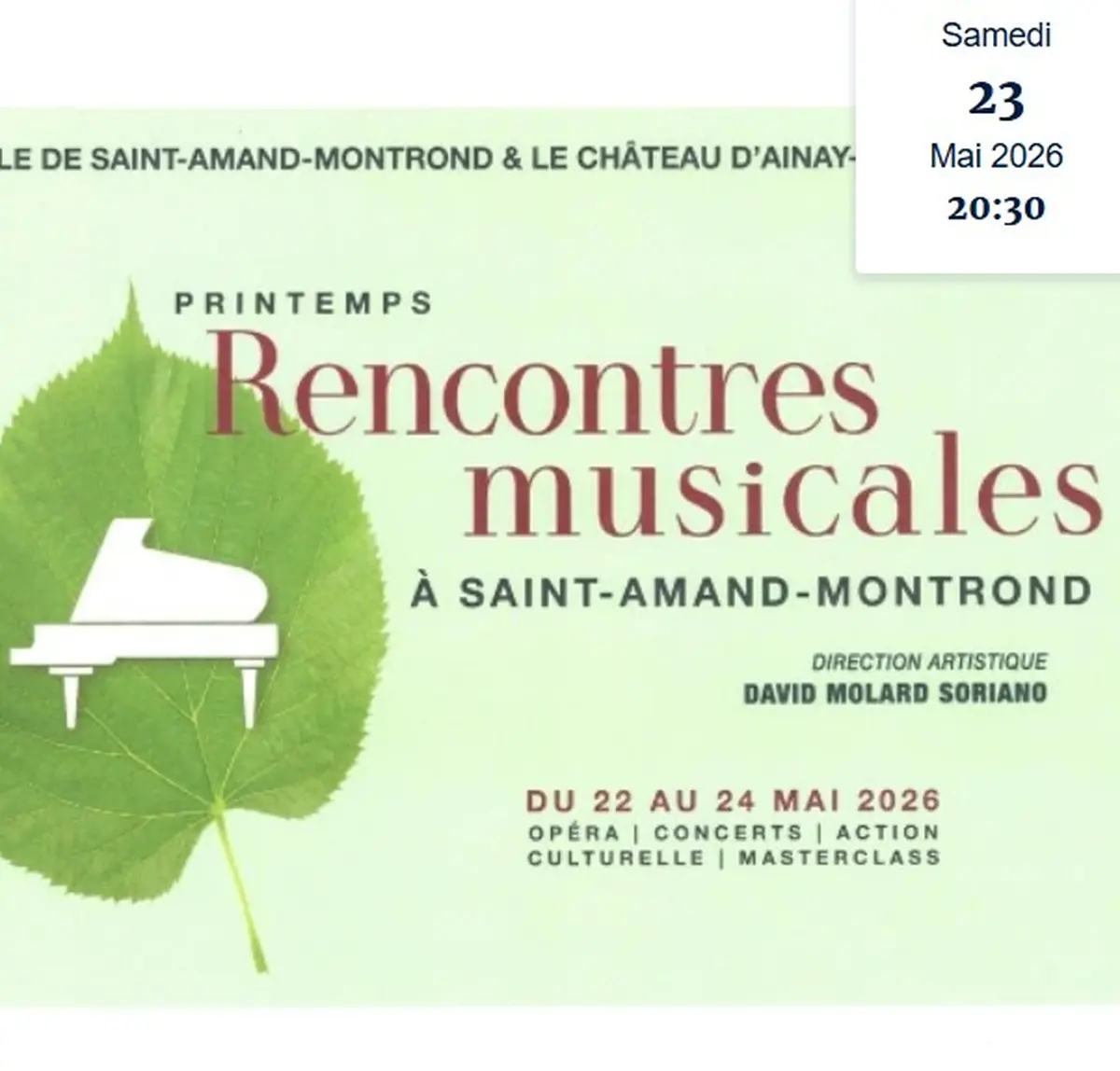 Rencontres musicales du Festival d'Ainay-le-Vieil à Saint-Amand-Montrond