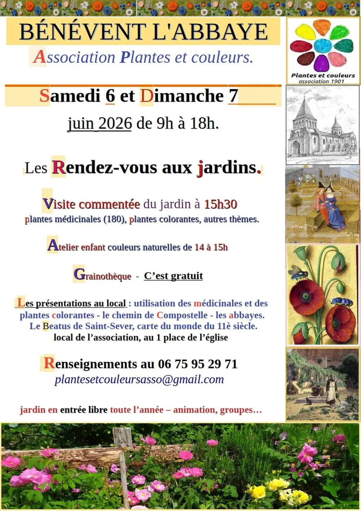 Rendez-vous au Jardin de Bénévent l'Abbaye