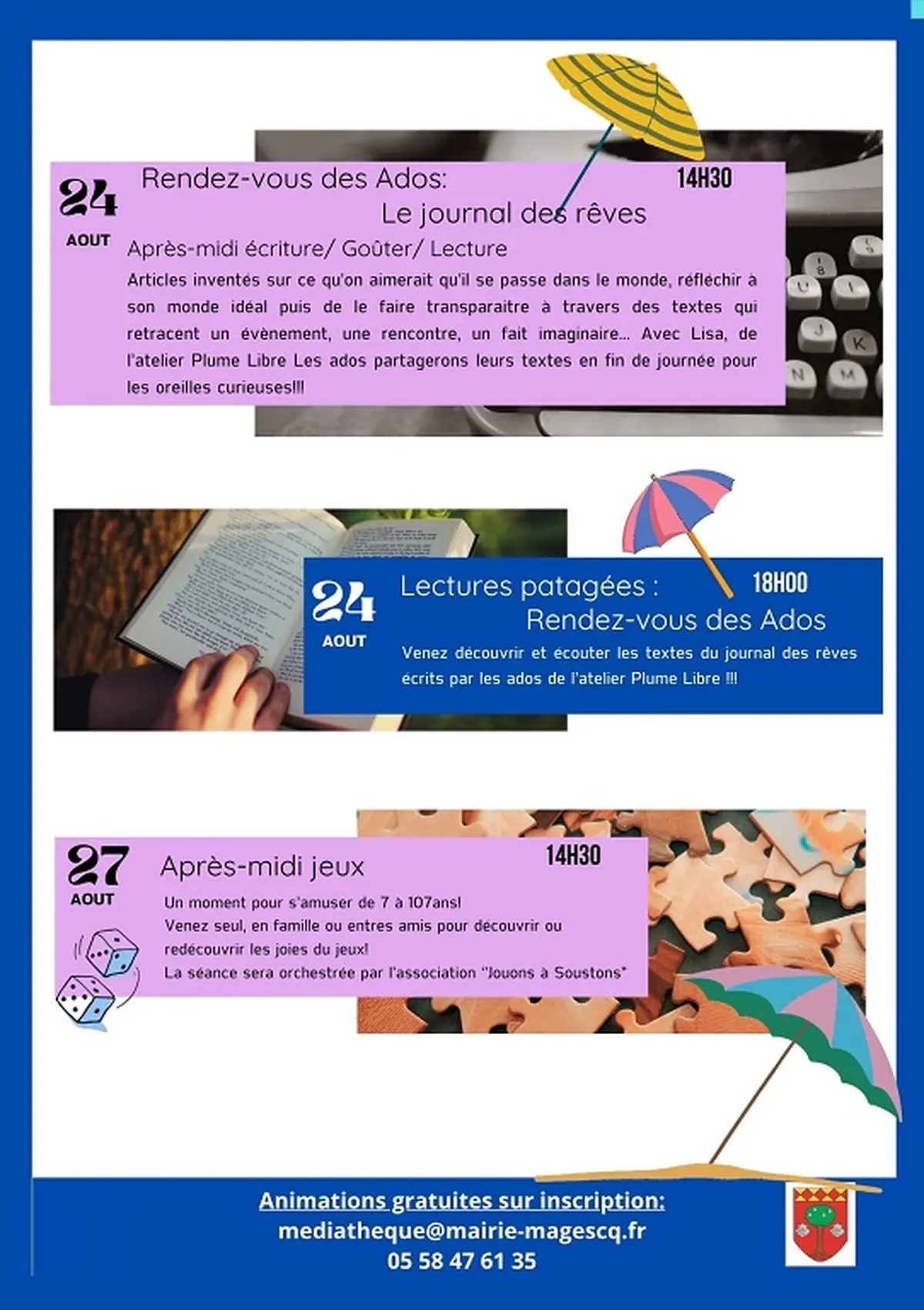 Rendez-vous des ados : lectures partagées