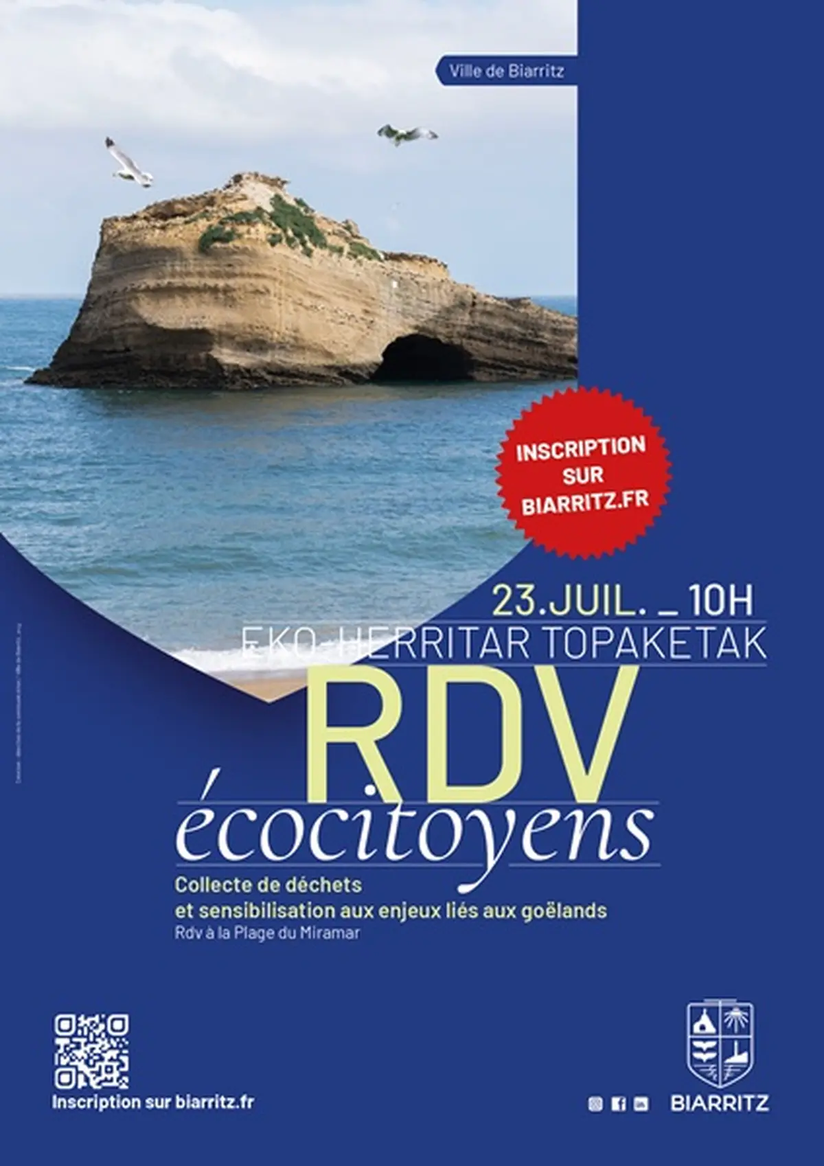 Rendez-vous écocitoyens :  collecte de déchets et sensibilisation sur les goëlands