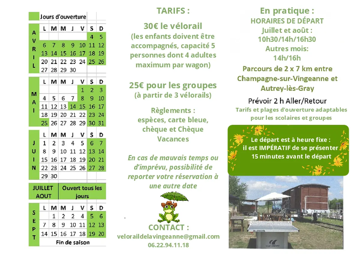 Réouverture du Vélorail 2026