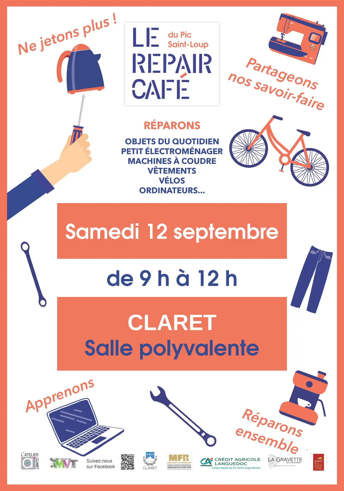 Repair Café du Pic Saint Loup  avec lssociation L'Atelier de Claret