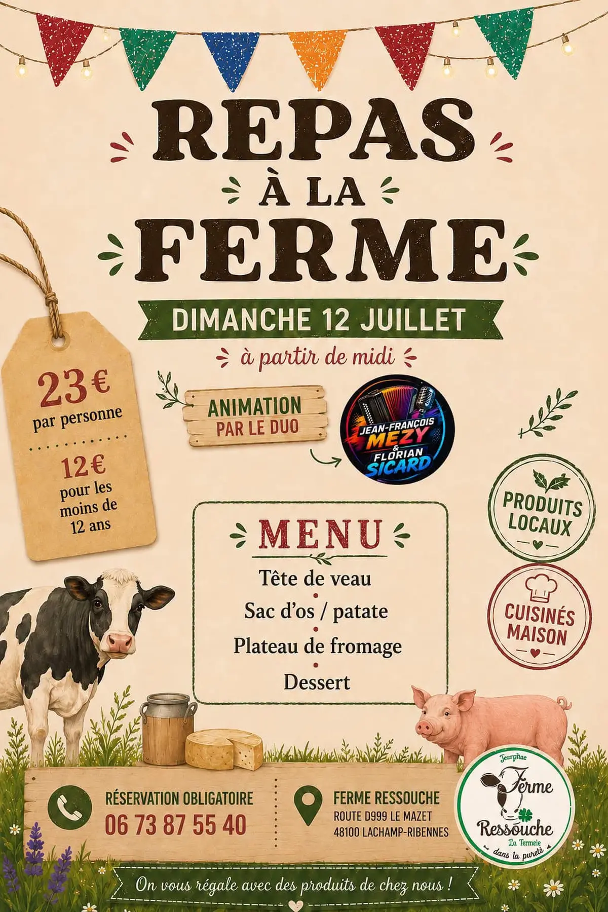 Repas à La Ferme