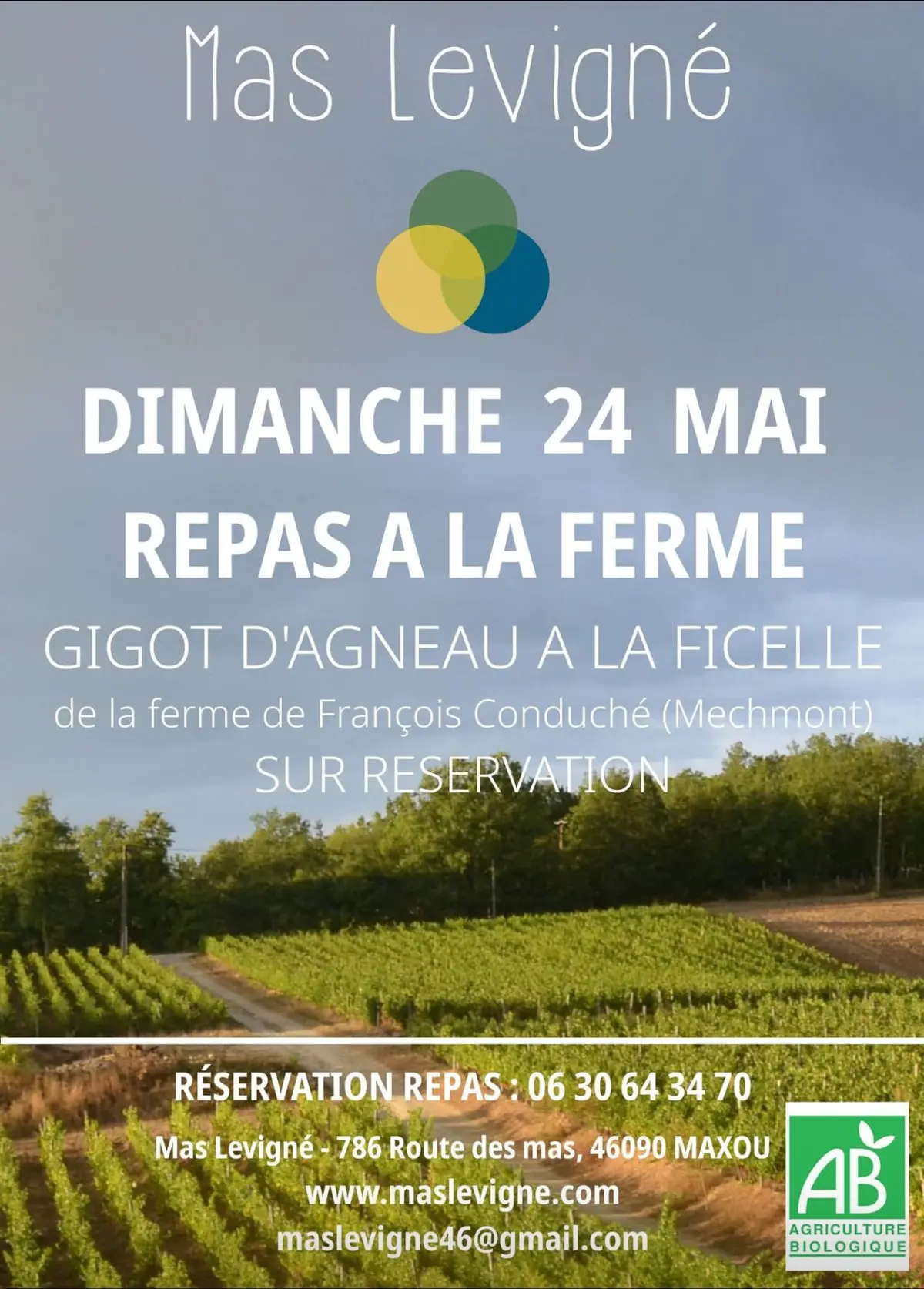 Repas à la ferme : gigot à la ficelle au Mas Levigné