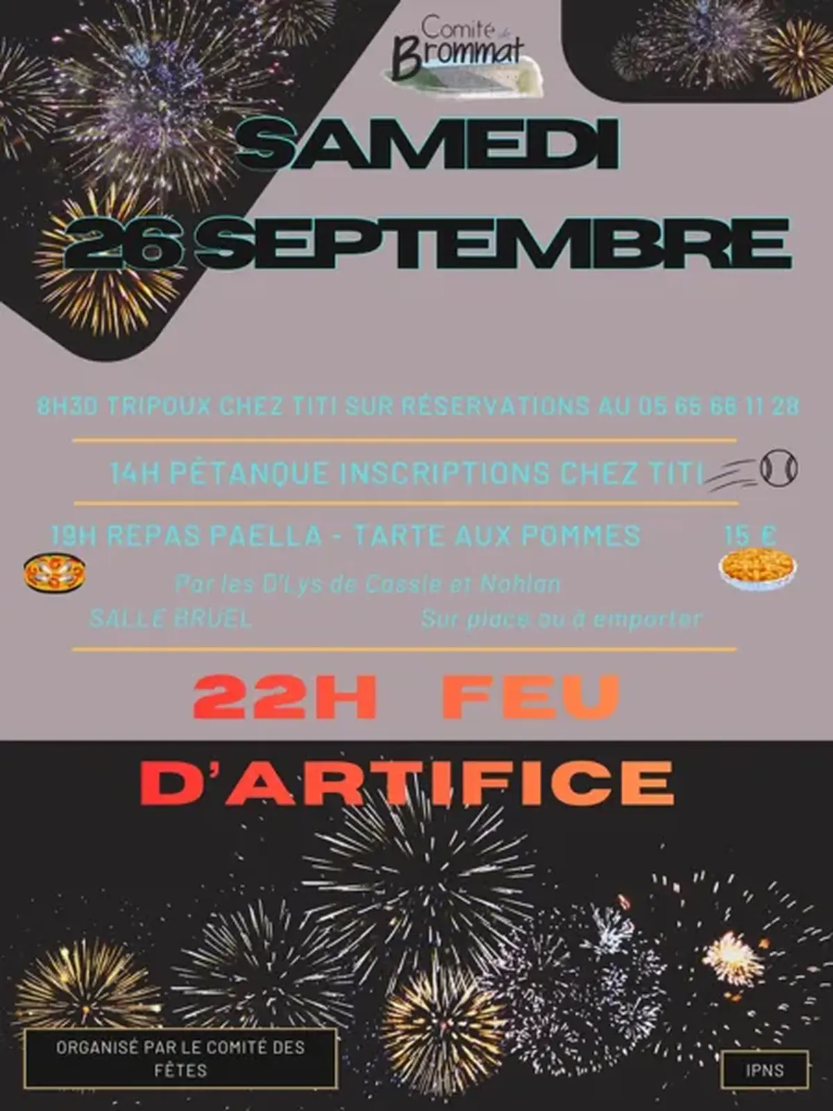 Repas avec le comité des fêtes de Brommat