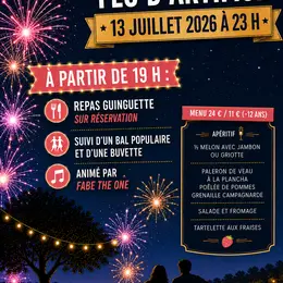 Repas bal et feu d'artifice