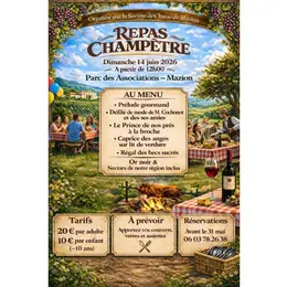 Repas champêtre à Mazion