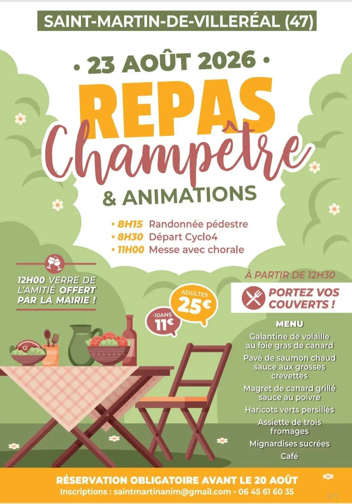 Repas champêtre et animations
