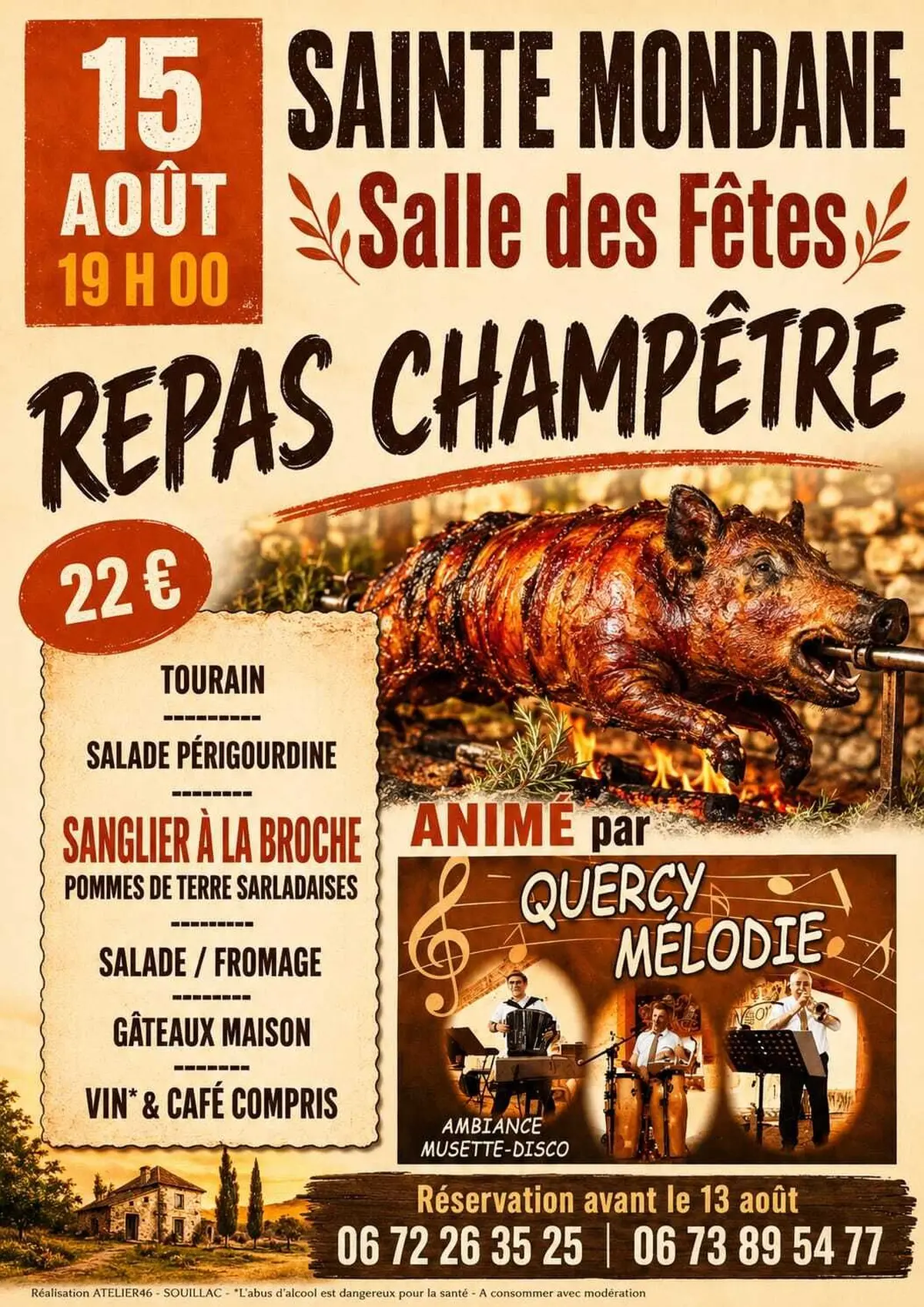Repas champêtre Sainte Mondane