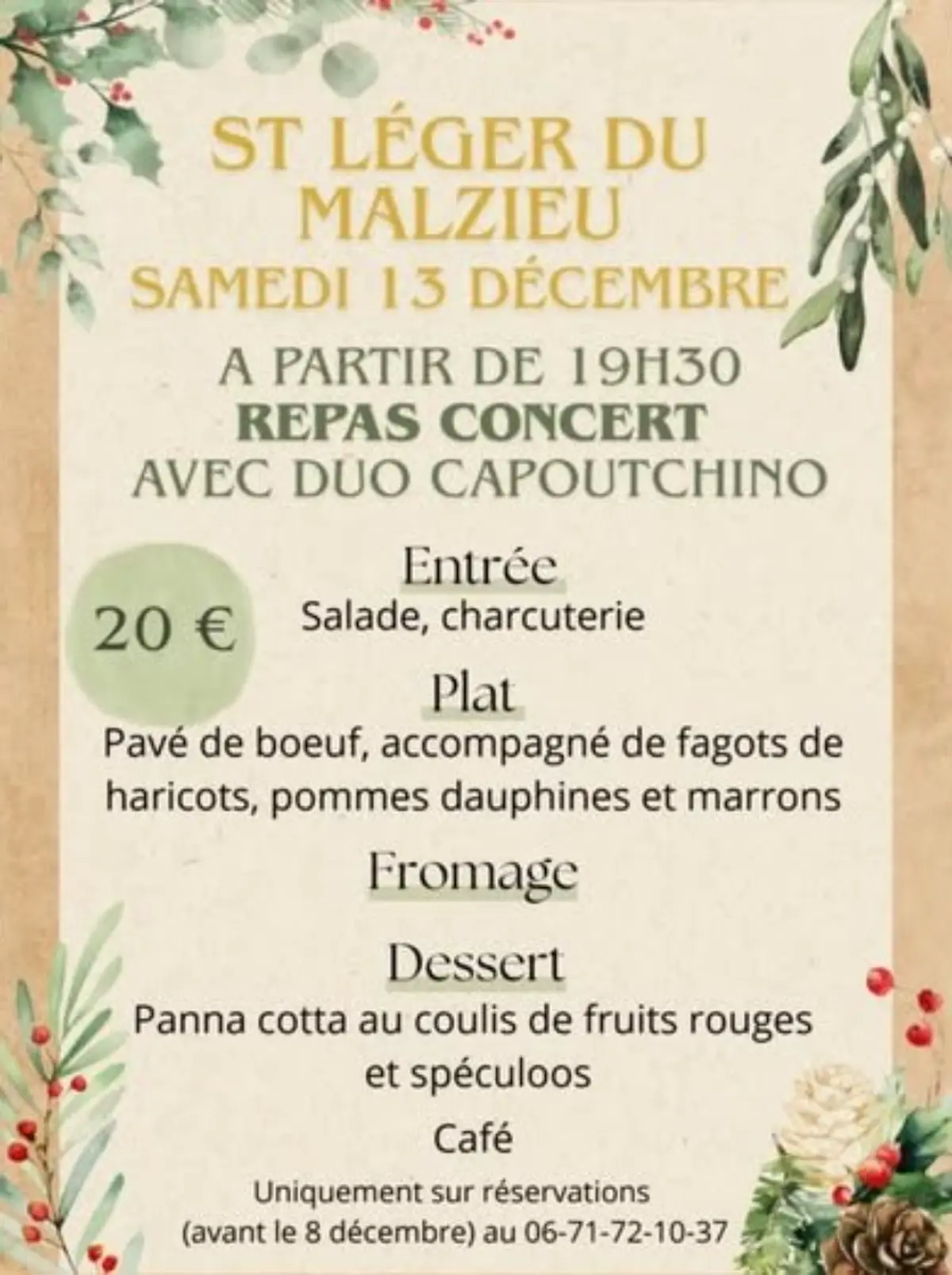 Repas-Concert Avec Duo Capoutchino