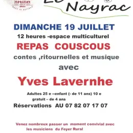 Repas couscous accompagné par Yves Lavernhe